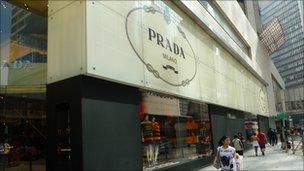 Prada shop in Hong Kong