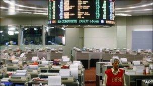 Hong Kong Stock Exchange trading floor