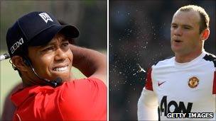 Tiger Woods and Wayne Rooney