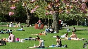 People in a park