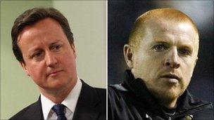 David Cameron and Neil Lennon