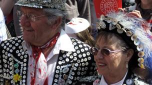 Pearly King of Bow Bells and Pearly Queen of Old Kent