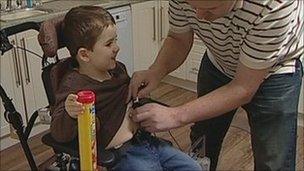 Daniel Harrison with his father Kevin