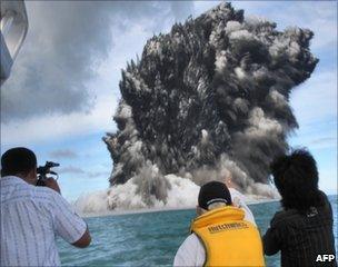 Undersea volcanic eruption near Tonga