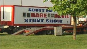 Lorry at the stunt show