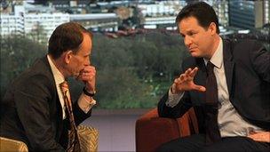 Andrew Marr with Nick Clegg