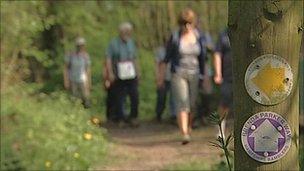 Ramblers on the Brenda Parker Way