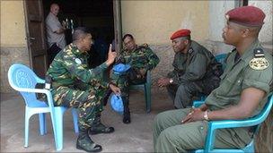 Ituri commanding officers for the Congolese army and the UN peacekeeping force in Bukiringi