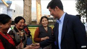 Lobsang Sangay in Dharamsala on 18 March 2011