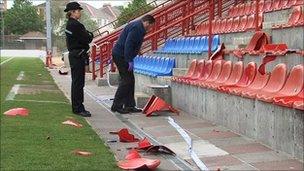 Springfield stadium vandalism