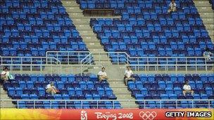 Empty seats at a Beijing 2008 event