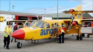 Aurigny's 'Joey' Trislander aircraft