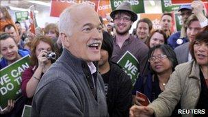 New Democratic Party leader Jack Layton