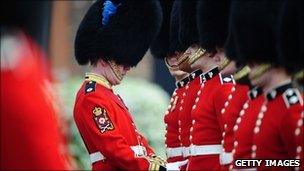 Official inspection of the Irish Guards