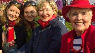 Jennifer, Charlotte and Penelope Cooper and Averil Bentley