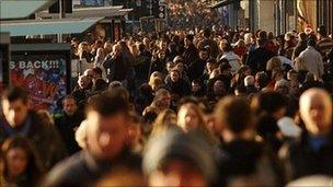 Shoppers on Oxford Street