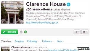 Clarence House official Twitter feed