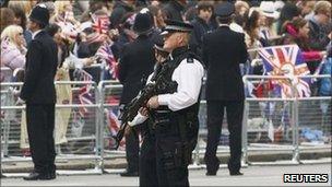 Police at Westminster Abbey