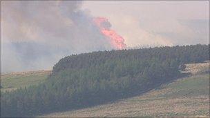 Moorland fire