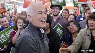 New Democratic Party leader Jack Layton