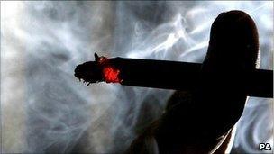 Generic photo of a cigarette being smoked