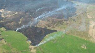 Fire on Anglezarke Moor