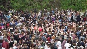 Thousands turned up for the unofficial street party