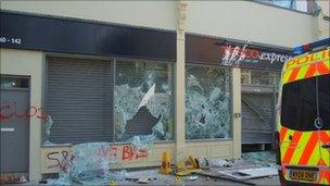 Damaged Tesco store