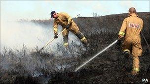 Firefighters near Ballypatrick Forest