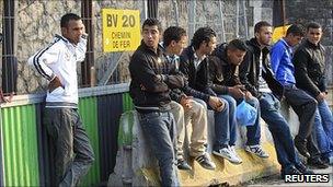 North African migrants in Paris, 29 Apr 11