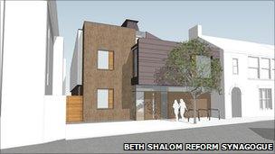 Artist's impression of Beth Shalom Reform Synagogue