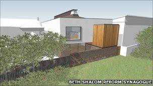 Artist's impression of Beth Shalom Reform Synagogue