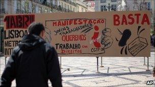Protesters in Portugal
