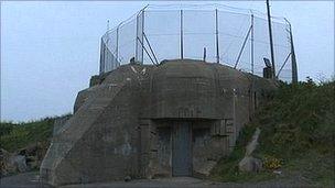 World War Two ammunition bunker at Mont Cuet