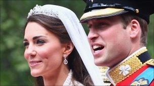 Duke and Duchess of Cambridge on their wedding day