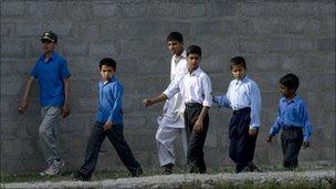 Children outside the compound, 5 May