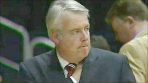 Welsh Labour leader Carwyn Jones at the count in his Bridgend constituency