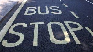 Bus Stop road sign