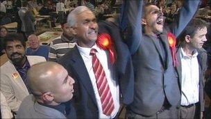 Labour candidates celebrate in Stoke-on-Trent