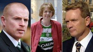 Neil Lennon, Trish Godman and Paul McBride QC