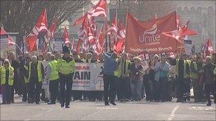 Southampton council staff protest