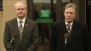 Martin McGuinness and Peter Robinson