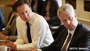 Health Secretary Andrew Lansley and Prime Minister David Cameron