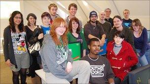 Animation students at Norwich University College of the Arts