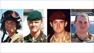 Cpl Stephen Allbutt, Pte Phillip Hewett, Pte Lee Ellis and Lance Cpl Kirk Redpath (left to right)