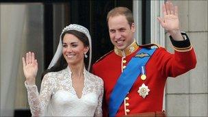 The Duchess and Duke of Cambridge after their wedding