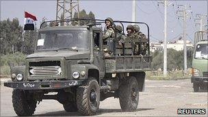 Syrian troops near Deraa, 5 May 11