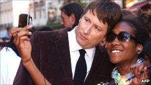 Joe Cornish at the premiere of Attack the Block