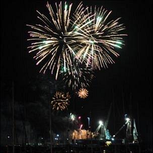 Fireworks on Guernsey's Liberation Day 2011