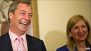 Nigel Farage and Marta Andreasen